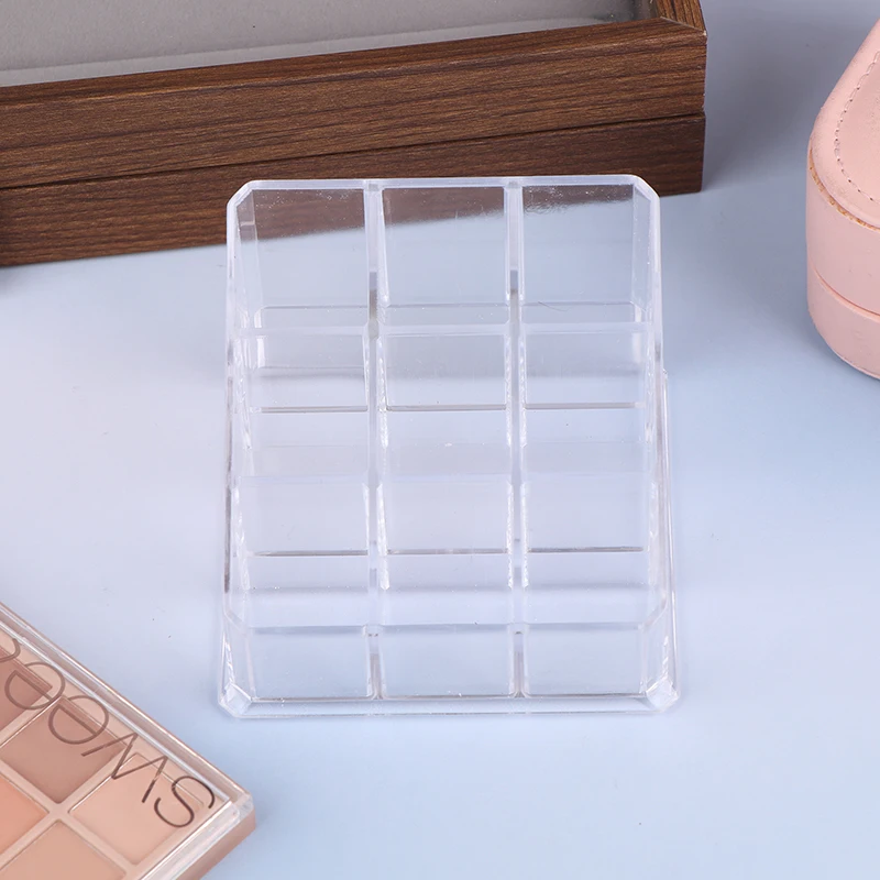 9 Slots Clear Acrylic Lipstick Storage Box Trapezoid Cosmetic Display Case Store Desk Lipstick Cosmetic Organizer Holder Stand - Image 8