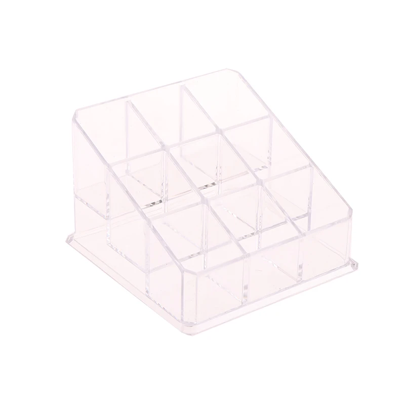 9 Slots Clear Acrylic Lipstick Storage Box Trapezoid Cosmetic Display Case Store Desk Lipstick Cosmetic Organizer Holder Stand - Image 12