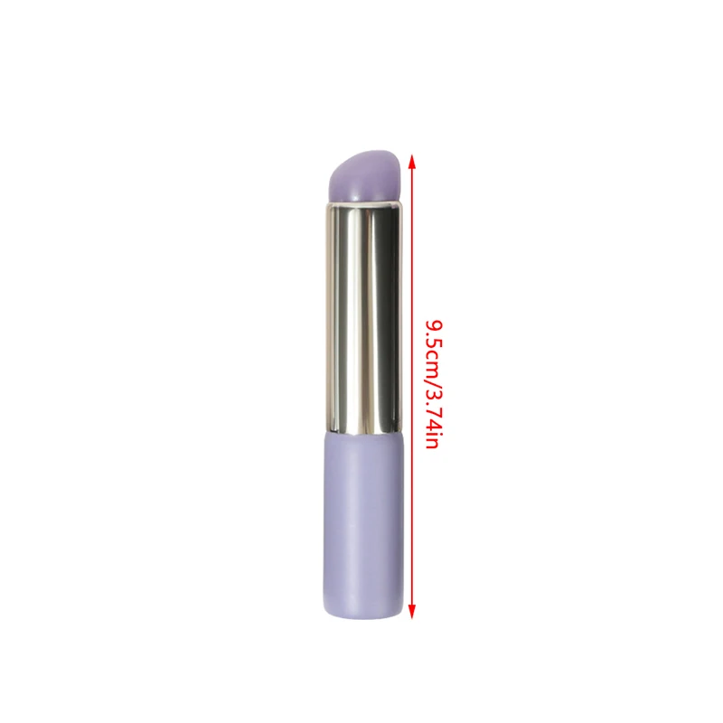 New Purple Silicone Lip Brush With Cover Angled Concealer Brush Lipstick Application Smudge Balm Lip Make Up Brush Cosmetic Tool - Image 6